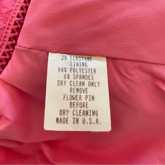 Vintage Nanette Lepore hot pink corset style rossete lace blazer barbiecore sz 4 - Picture 11 of 11